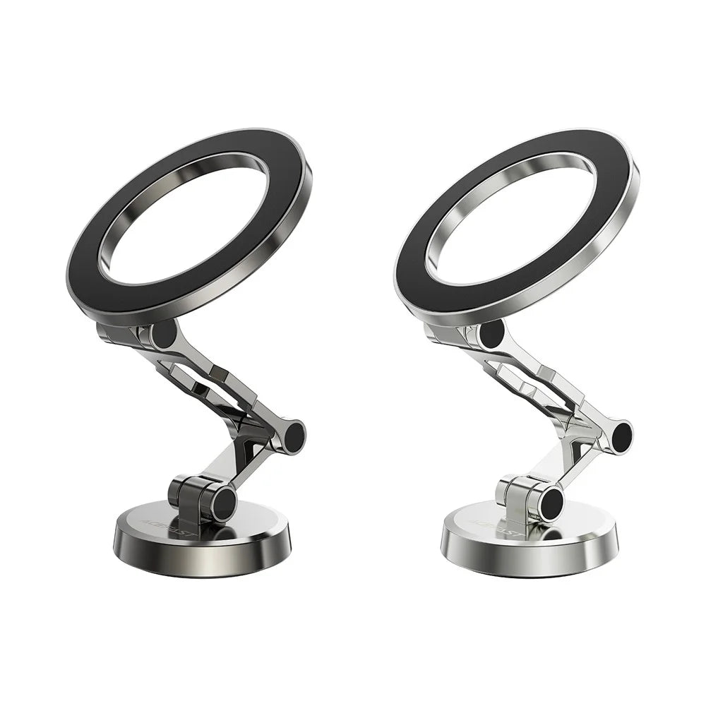 ACEFAST D20 Magnetic Car Dashboard Mount Phone Holder for iPhone 16 / 16 Plus / 16 Pro / 16 Pro Max Zinc Alloy Phone Stand Bracket - Silver - 3