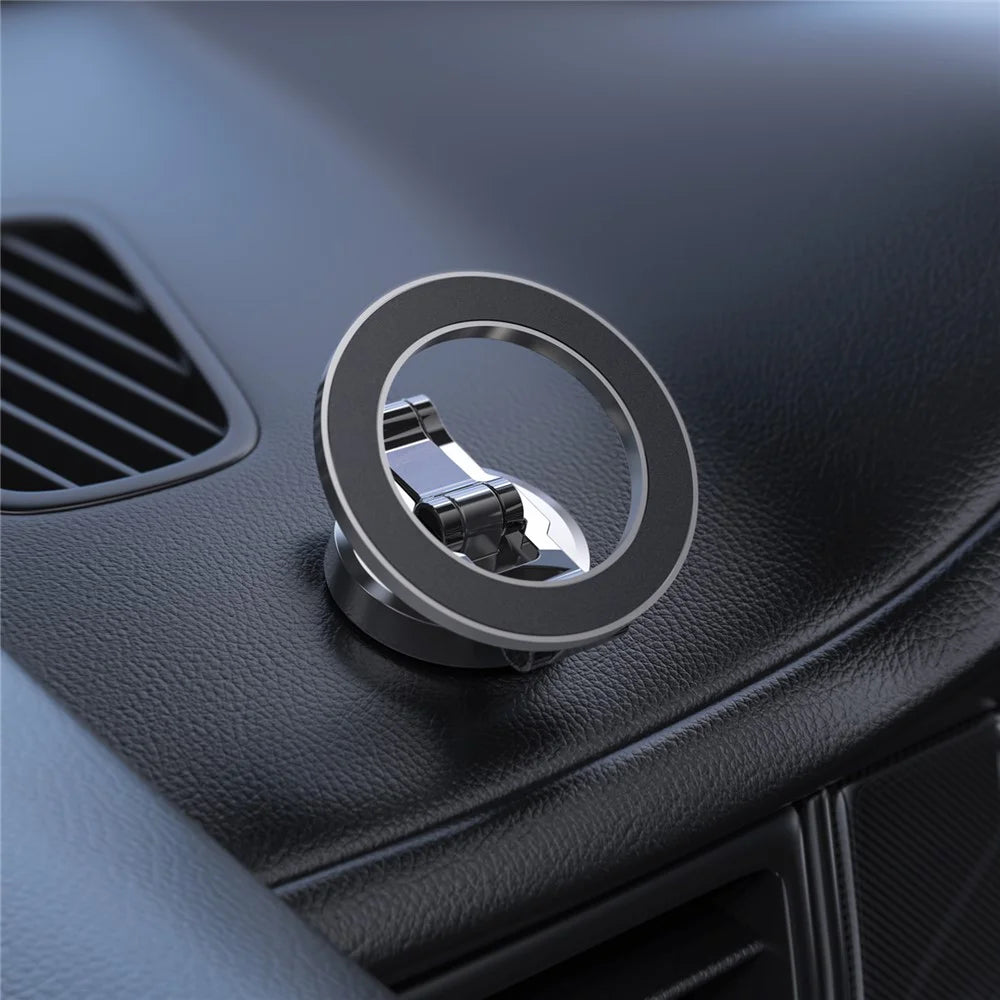ACEFAST D20 Magnetic Car Dashboard Mount Phone Holder for iPhone 16 / 16 Plus / 16 Pro / 16 Pro Max Zinc Alloy Phone Stand Bracket - Silver - 5