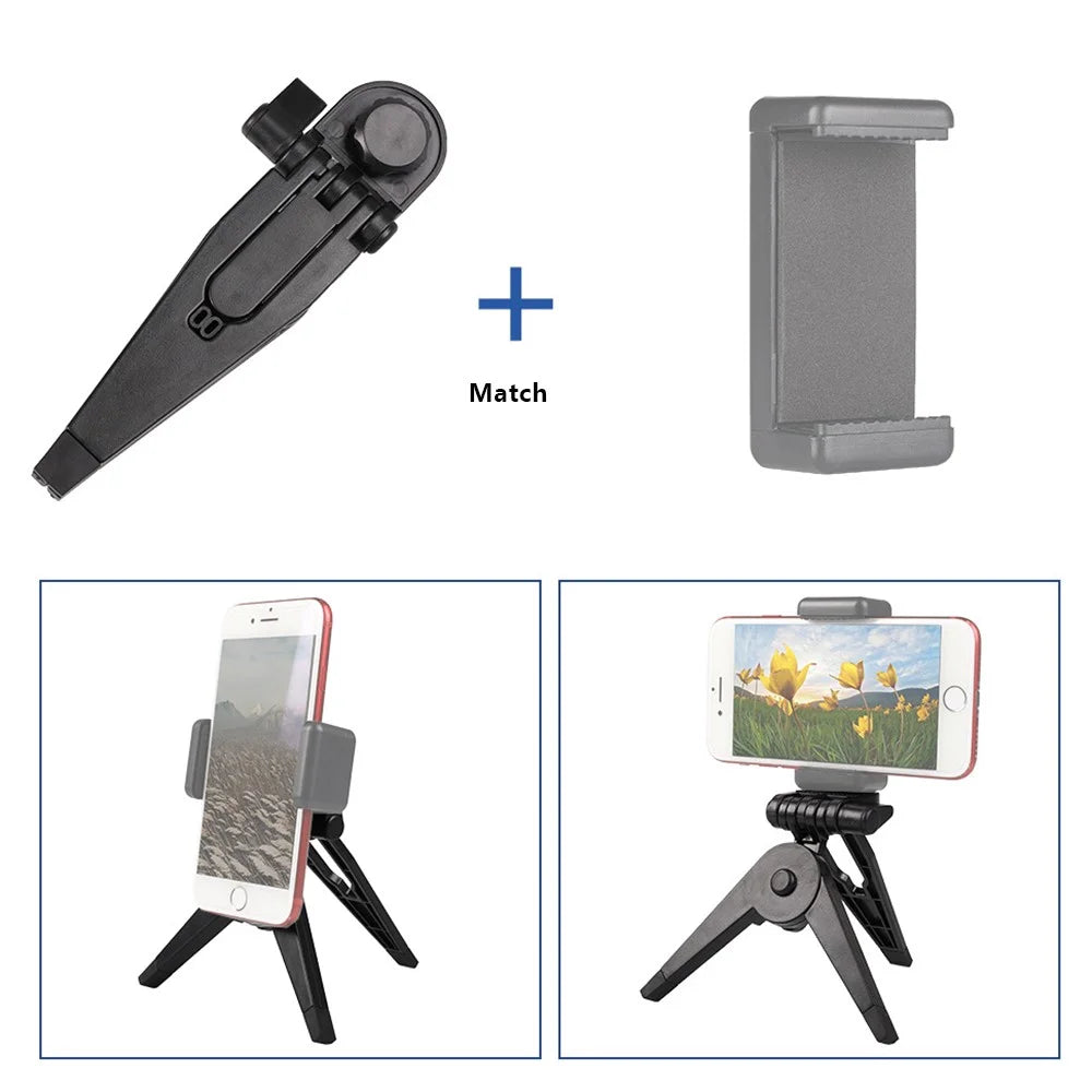 A251 For GoPro Camera Cell Phone Mount Tripod Stand Desktop Holder with 1 / 4 Inch Screw Adapter - Black - 5