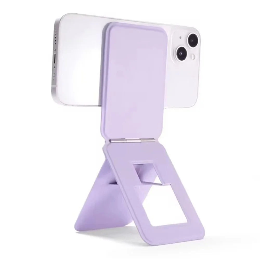 For iPhone 16 / 16 Plus / 16 Pro / 16 Pro Max Magnetic Phone Stand Holder Cell Phone Kickstand Desktop Mount Bracket - Purple - 1