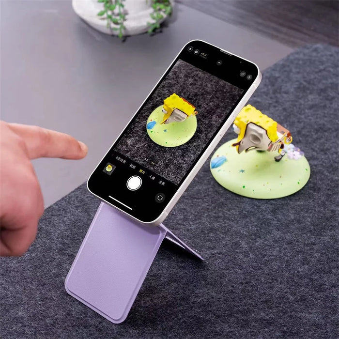For iPhone 16 / 16 Plus / 16 Pro / 16 Pro Max Magnetic Phone Stand Holder Cell Phone Kickstand Desktop Mount Bracket - Purple - 4