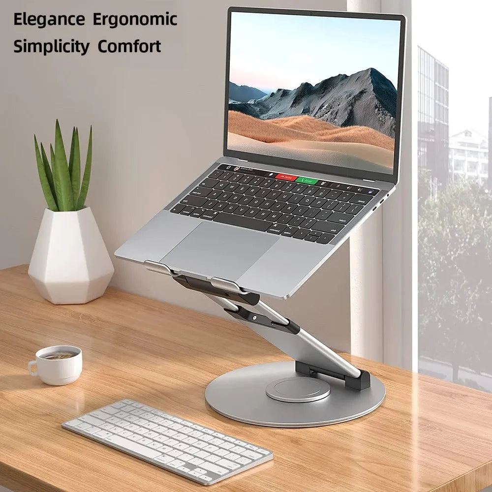 AS018-XS Tablet Stand Adjustable Tablet Holder 360 Degree Rotating Desk Stand for 10-17 inch Device - Grey - 3