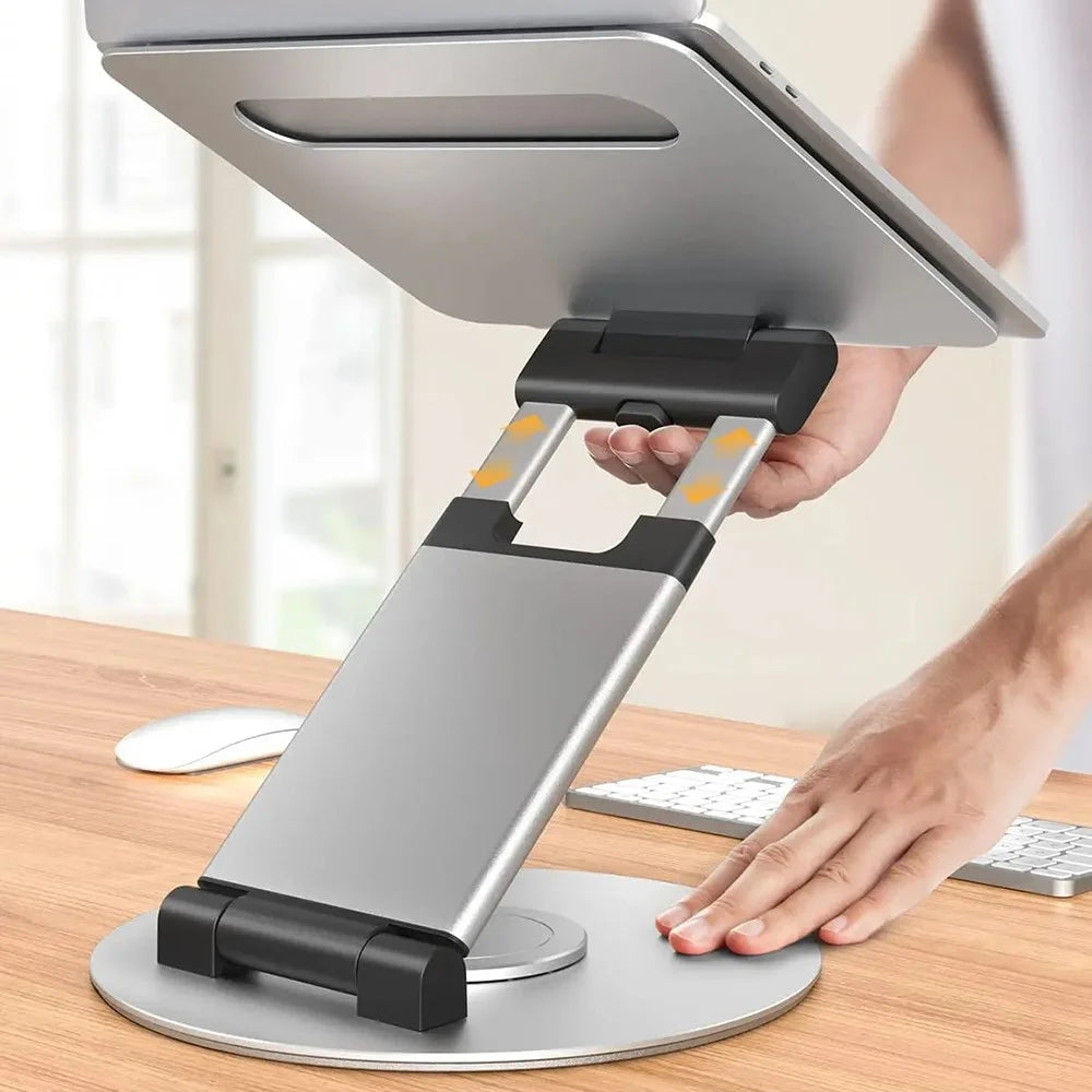 AS018-XS Tablet Stand Adjustable Tablet Holder 360 Degree Rotating Desk Stand for 10-17 inch Device - Grey - 7
