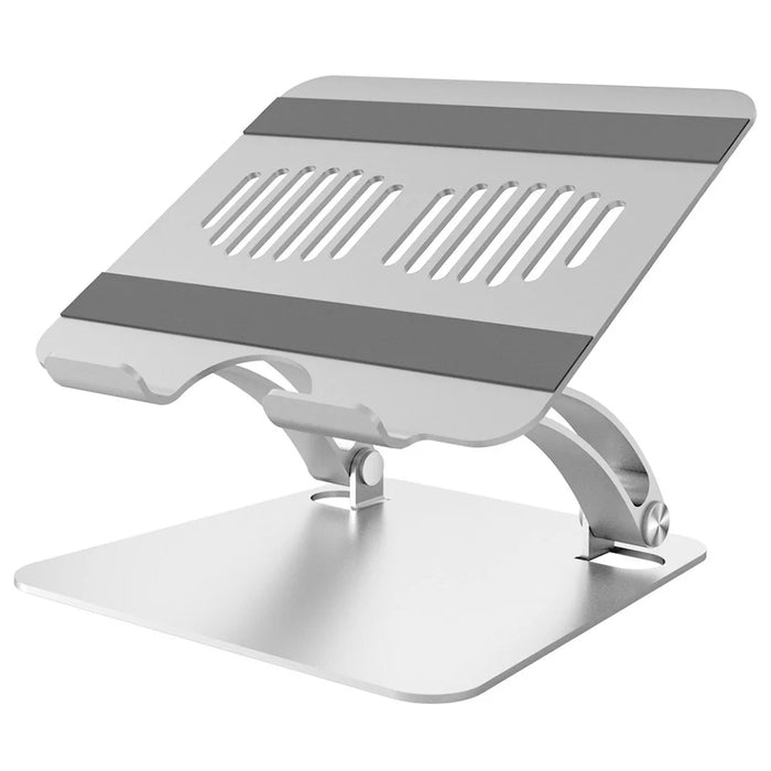 AS010-BMW Desktop Laptop Stand Holder Aluminum Alloy Notebook Computer Riser - Silver - 1