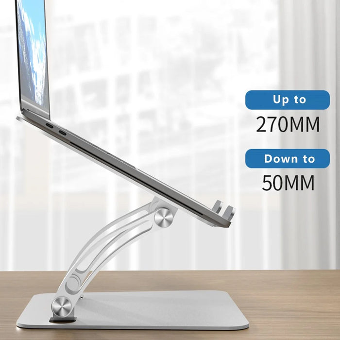 AS010-BMW Desktop Laptop Stand Holder Aluminum Alloy Notebook Computer Riser - Silver - 3
