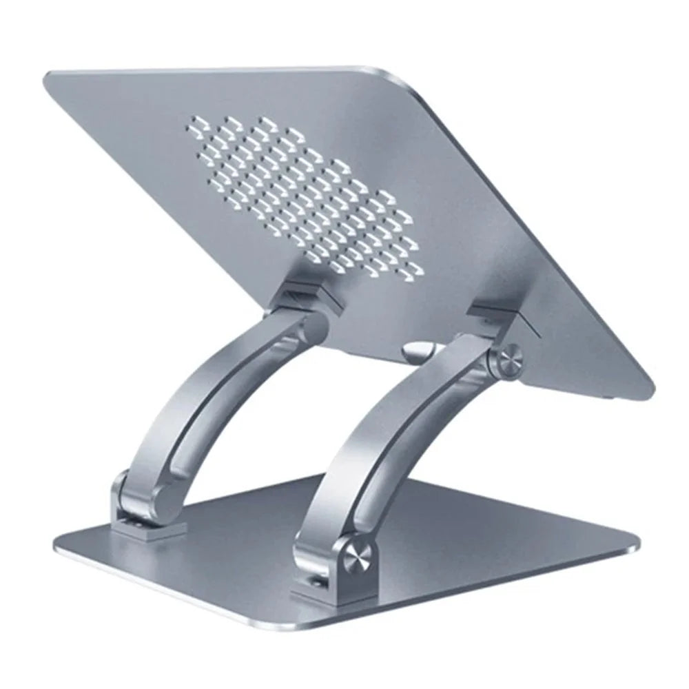 AS010 Adjustable Aluminum Alloy Laptop Riser Desktop Stand Holder for Notebook Computer - Grey - 1