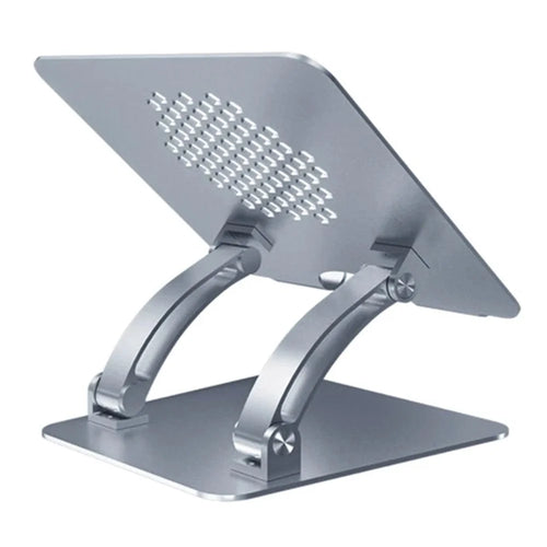 AS010 Adjustable Aluminum Alloy Laptop Riser Desktop Stand Holder for Notebook Computer - Grey - 1