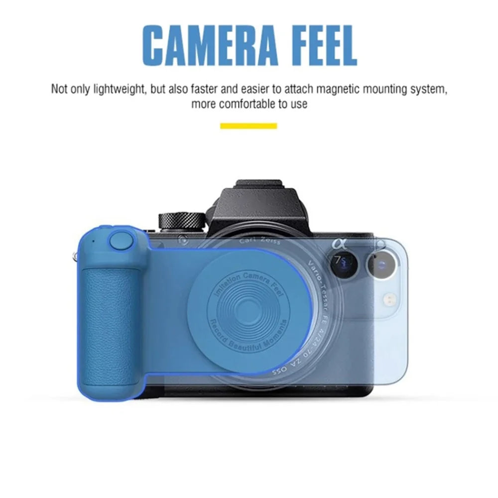 Magnetic Phone Holder Selfie Shutter Grip Handle Wireless Charger / iPhone 16 / 16 Plus / 16 Pro / 16 Pro Max - Green - 3