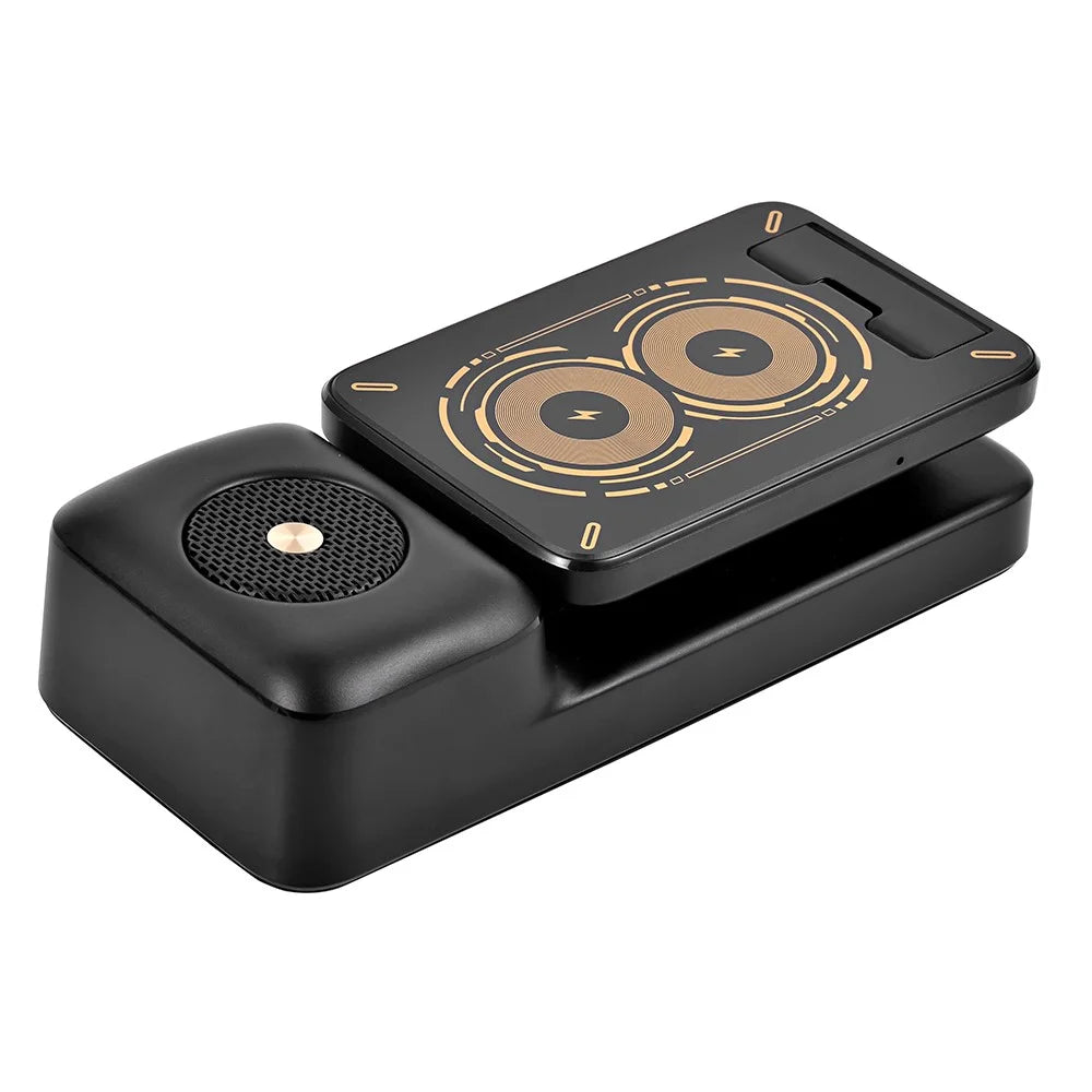 F21 Wireless Charger 15W Charging Station with Bluetooth-compatible Speaker Breathable Phone Holder - 2