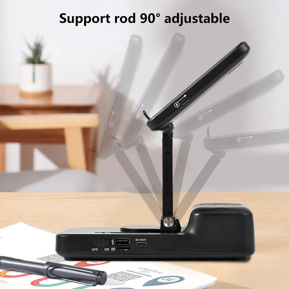 F21 Wireless Charger 15W Charging Station with Bluetooth-compatible Speaker Breathable Phone Holder - 5