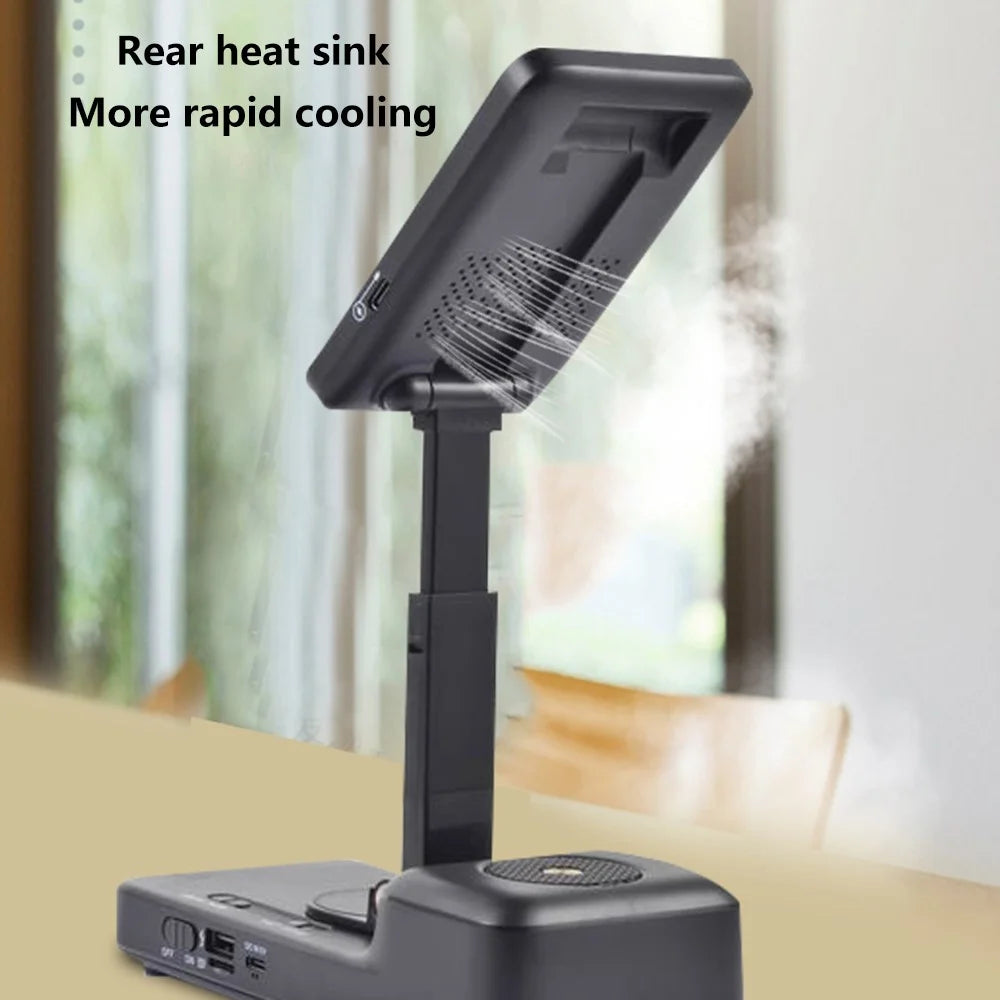 F21 Wireless Charger 15W Charging Station with Bluetooth-compatible Speaker Breathable Phone Holder - 7