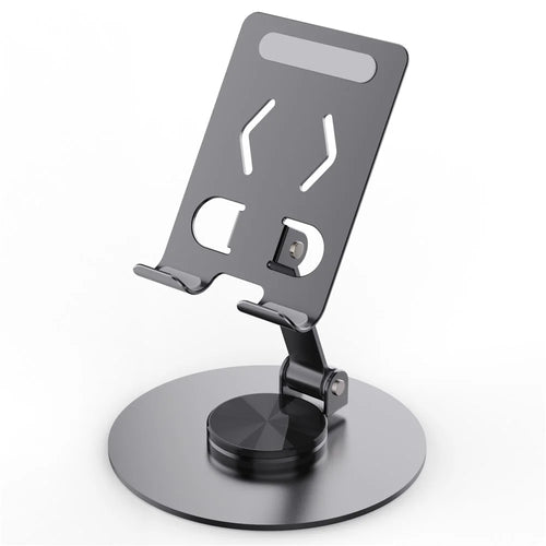 YY-027 Desktop Phone Bracket Stand 360° Rotation Foldable Desktop Holder Tablet Stand - Grey - 1