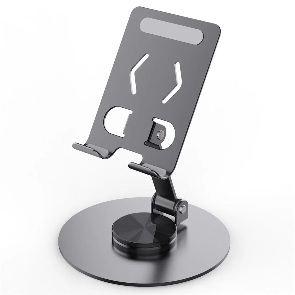 YY-027 Desktop Phone Bracket Stand 360° Rotation Foldable Desktop Holder Tablet Stand - Grey - 1