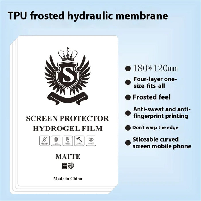 50 Pcs TPU Hydrogel Film S Standard 8 Inch Anti-Scratch Screen Protector For Curved  /  Flat Screens - Matte - 2