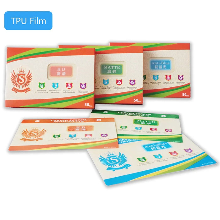 50 Pcs TPU Hydrogel Film S Standard 8 Inch 4-Layer Anti-Scratch Screen Protector - HD - 2