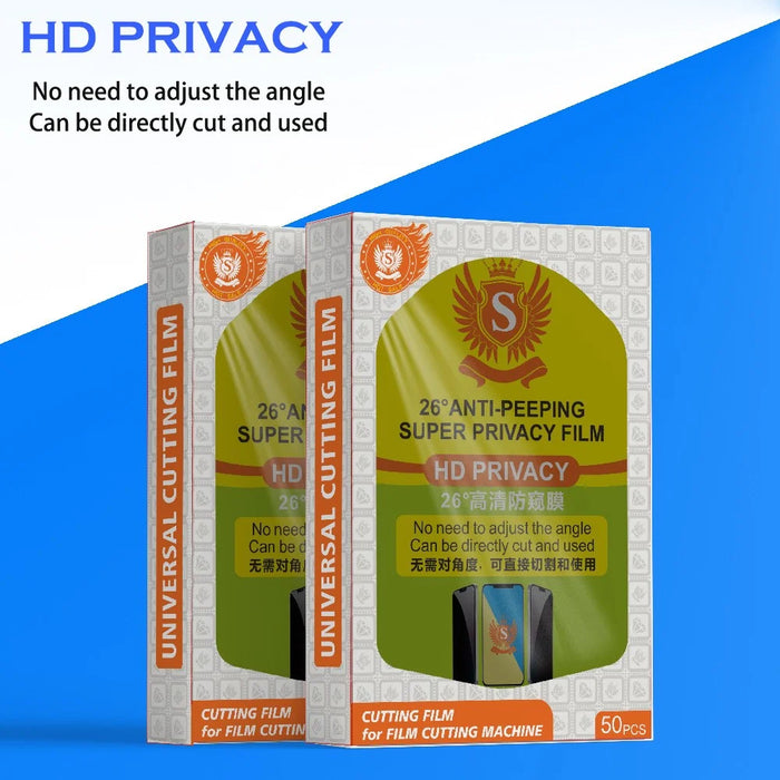 50 Pcs Privacy Screen Protector TPU HD Anti Spy Hydrogel Film Full Coverage Soft Film For Curved Screens - 4