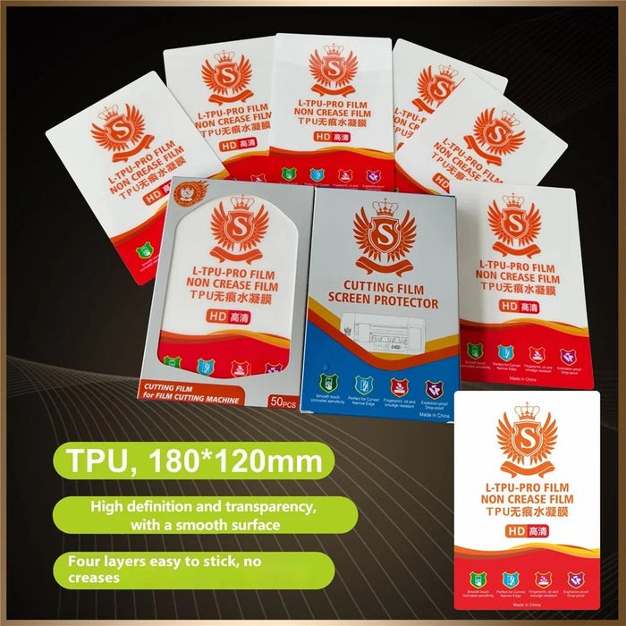 L-TPU-PRO 50 Pcs Screen Protector 4-Layer TPU Self Healing Hydrogel Film For Curved Screens - HD - 2