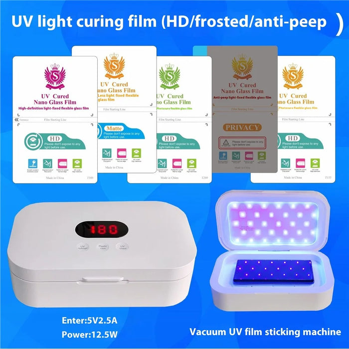 50 Pcs UV Light Curing Film Scratch Resistance Screen Protector For Curved  /  Flat Screens - T135-HD - 7