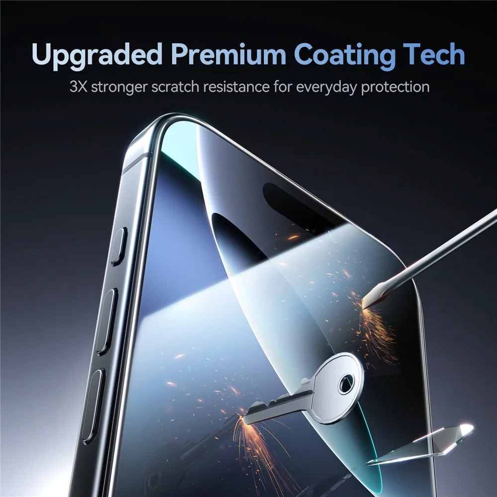 JOYROOM JR-MQS0567 For iPhone 17 Screen Protector Silk Printing 2.5D High Aluminium-Silicon Glass Clear Film - 3