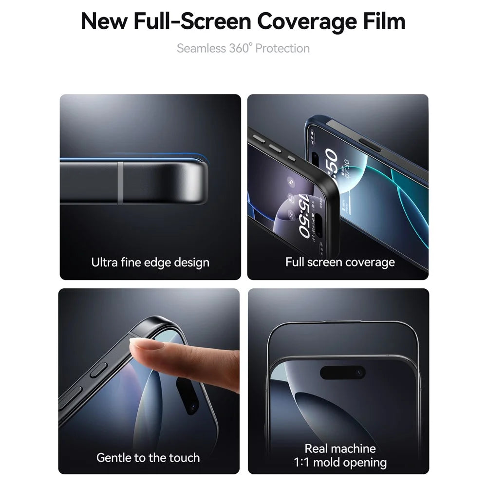 JOYROOM JR-MQS0567 For iPhone 17 Screen Protector Silk Printing 2.5D High Aluminium-Silicon Glass Clear Film - 7
