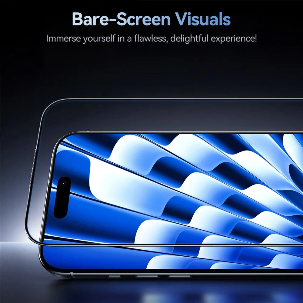 JOYROOM JR-MQS0568 For iPhone 17 Pro Screen Protector Silk Printing 2.5D High Aluminium-Silicon Glass Clear Film - 5