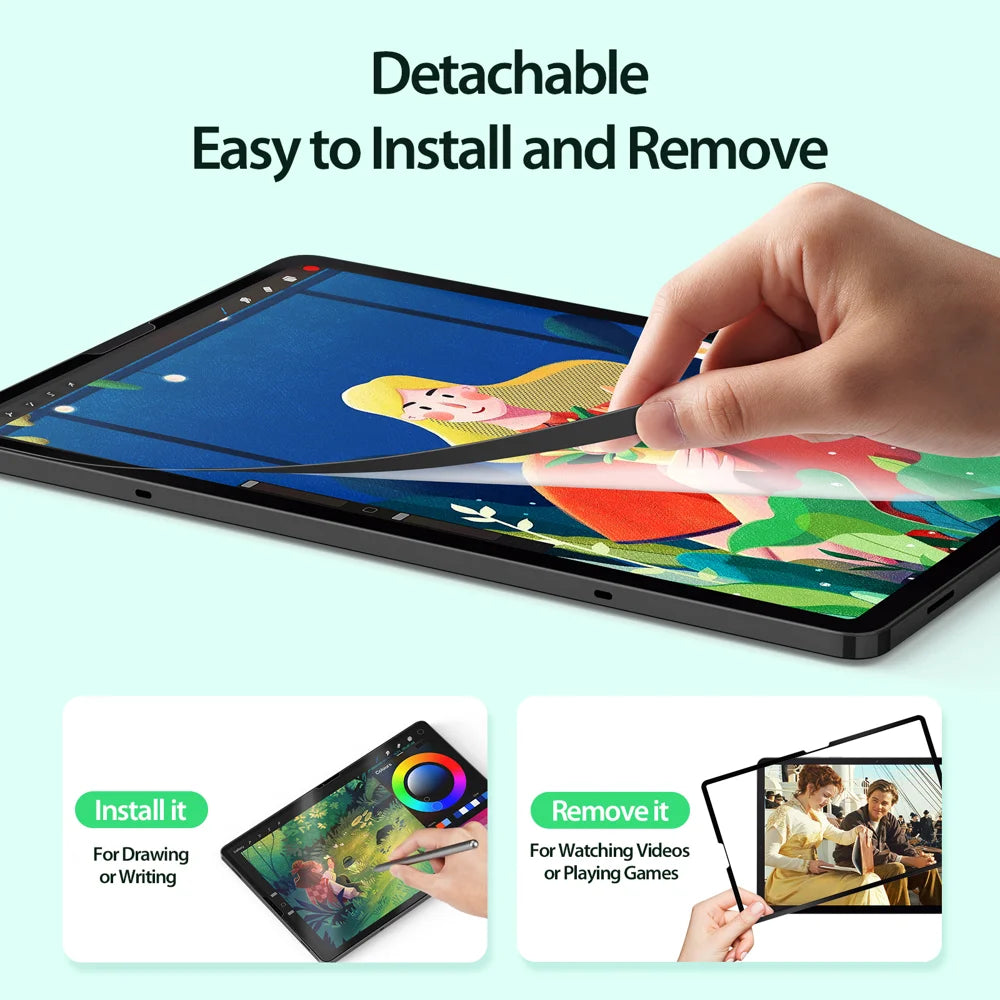 DUX DUCIS For Samsung Galaxy Tab S11 Paper-like Film  Naad Series Screen Protector Detachable Matte PET Tablet Film - Black - 7