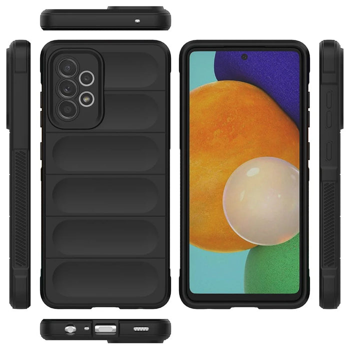 For Samsung Galaxy A52 4G/5G/A52s 5G Non-Slip Soft TPU Phone Case Drop-Proof Cell Phone Protective Cover - Black - 6