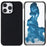 For iPhone 14 Pro Max 6.7 inch Wear-resistant Hard PC Back Cover Rubberized Glossy Surface Anti-shock Protector - Black - 1
