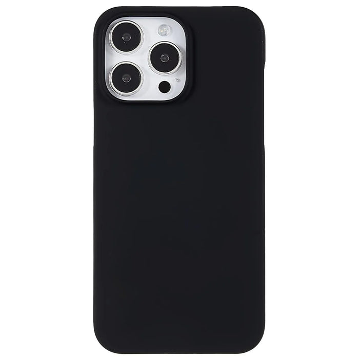 For iPhone 14 Pro Max 6.7 inch Wear-resistant Hard PC Back Cover Rubberized Glossy Surface Anti-shock Protector - Black - 2