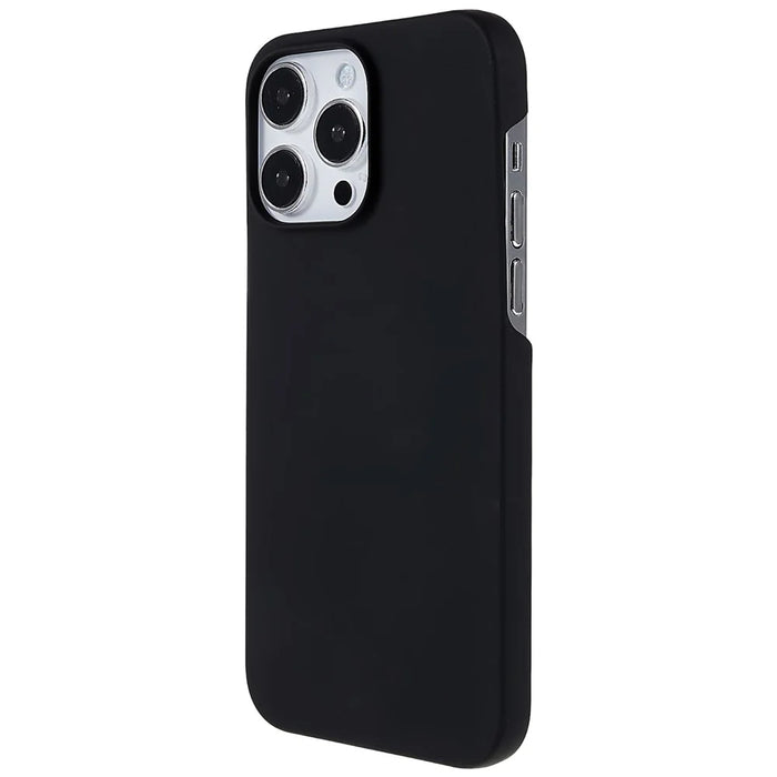 For iPhone 14 Pro Max 6.7 inch Wear-resistant Hard PC Back Cover Rubberized Glossy Surface Anti-shock Protector - Black - 3