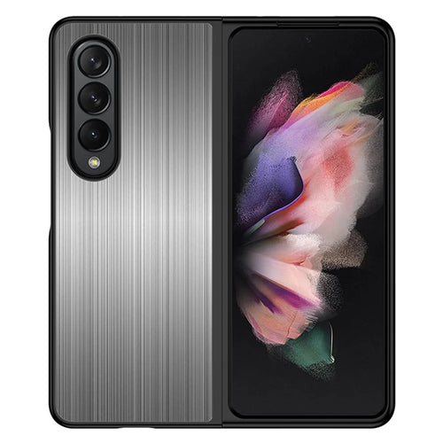 For Samsung Galaxy Z Fold4 5G Drop-proof Folding Phone Case Stainless Steel + PC Protective Cover - Black - 1