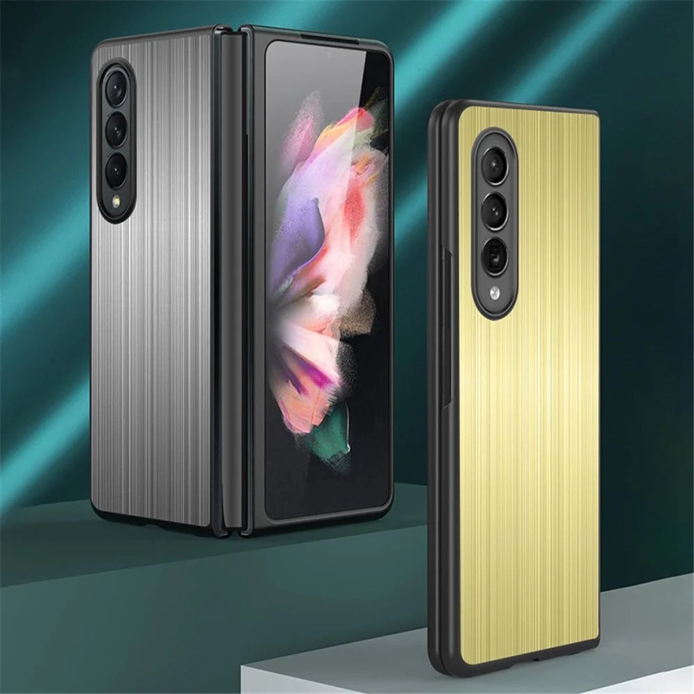 For Samsung Galaxy Z Fold4 5G Drop-proof Folding Phone Case Stainless Steel + PC Protective Cover - Black - 2