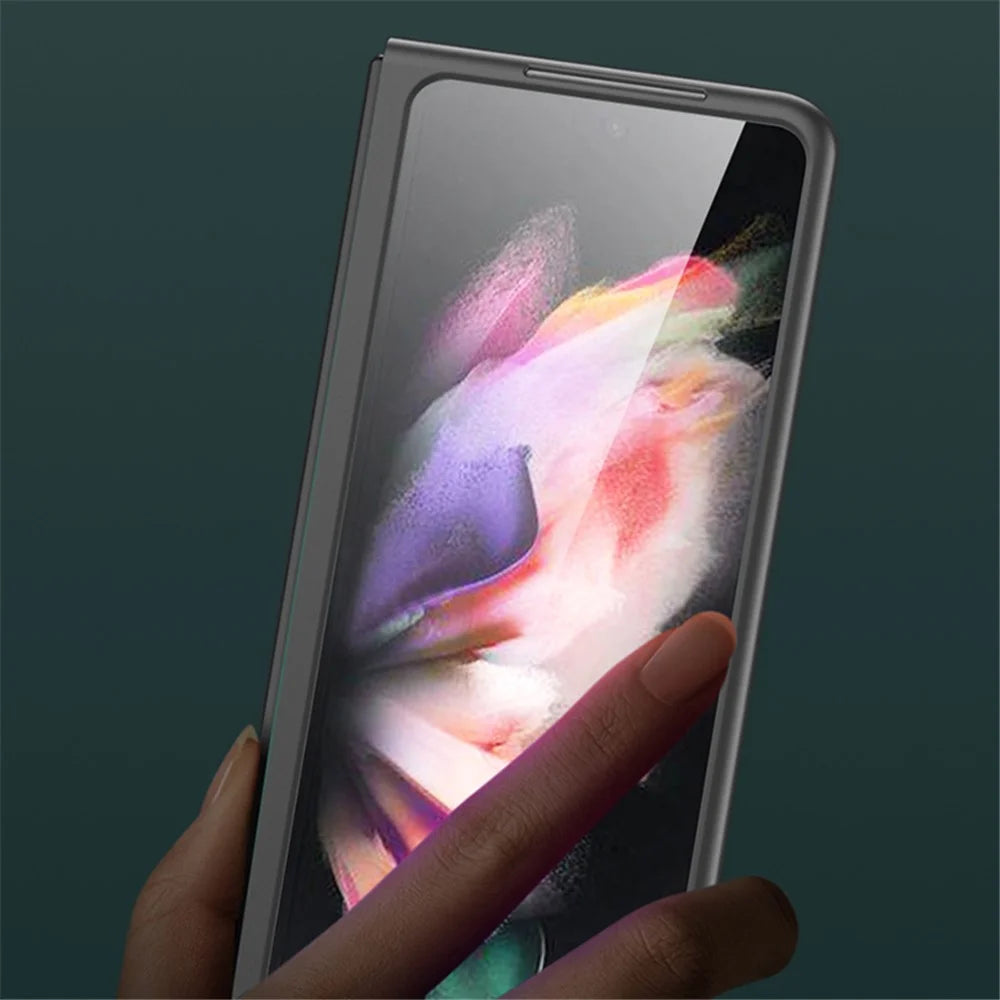 For Samsung Galaxy Z Fold4 5G Drop-proof Folding Phone Case Stainless Steel + PC Protective Cover - Black - 4