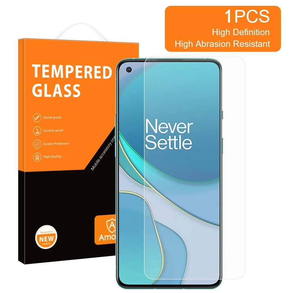 AMORUS HD Screen Film for OnePlus 8T Clear 2.5D High Aluminum-silicon Glass High Hardness Anti-broken Protector - 2
