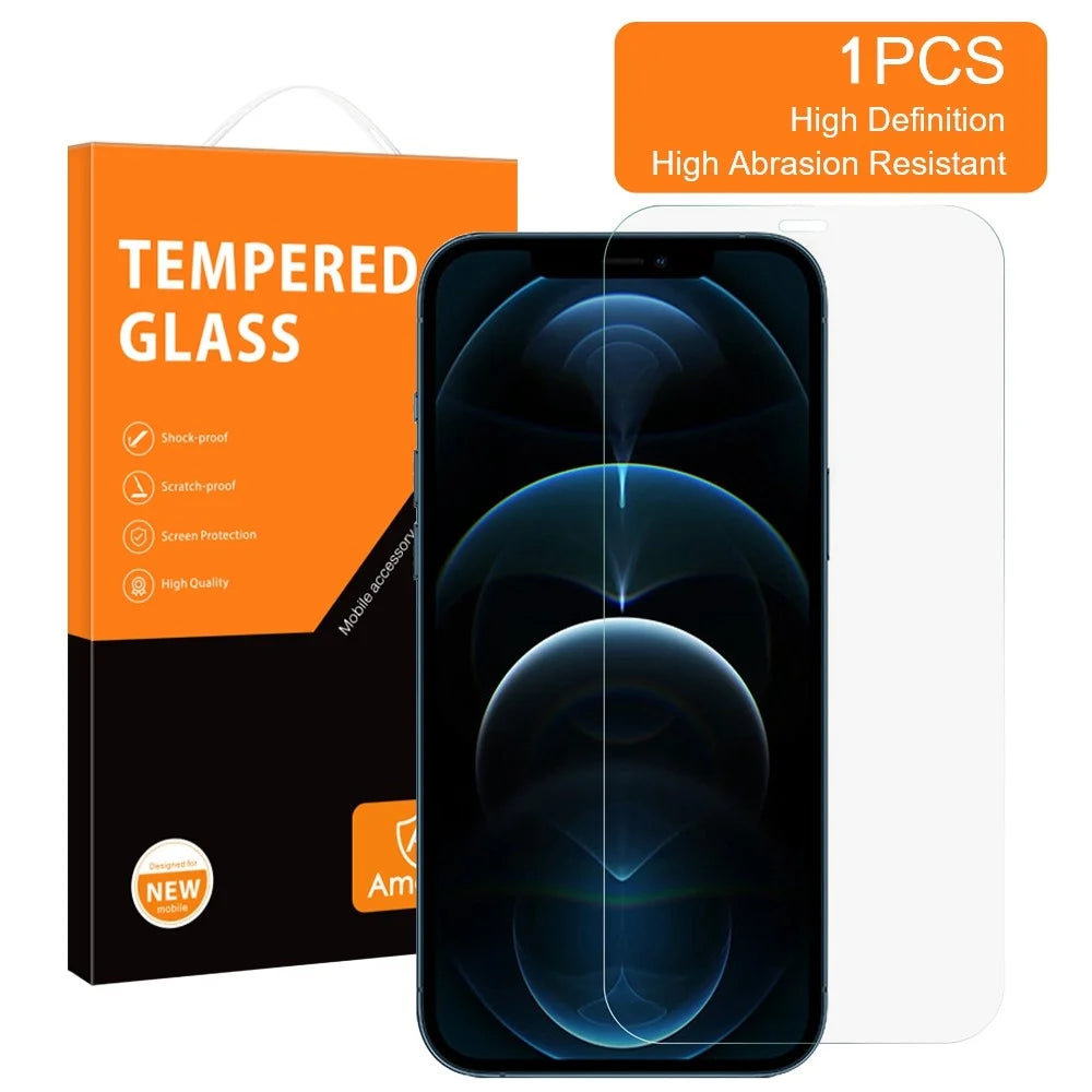 AMORUS For iPhone 12 6.1 inch/12 Pro 6.1 inch High Aluminum-silicon Glass Screen Film 2.5D Anti-explosion Screen Protector - 2