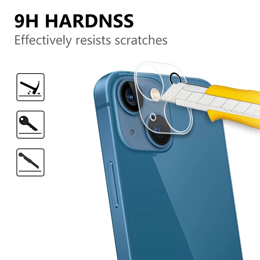 For iPhone 14 6.1 inch Drop-resistant Anti-explosion AGC Glass Full Covering High Transparency Phone Back Camera Lens Film - 3