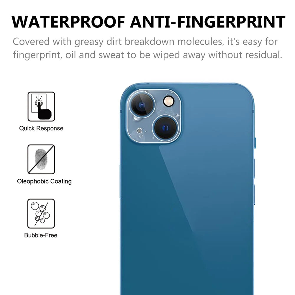 For iPhone 14 6.1 inch Drop-resistant Anti-explosion AGC Glass Full Covering High Transparency Phone Back Camera Lens Film - 4