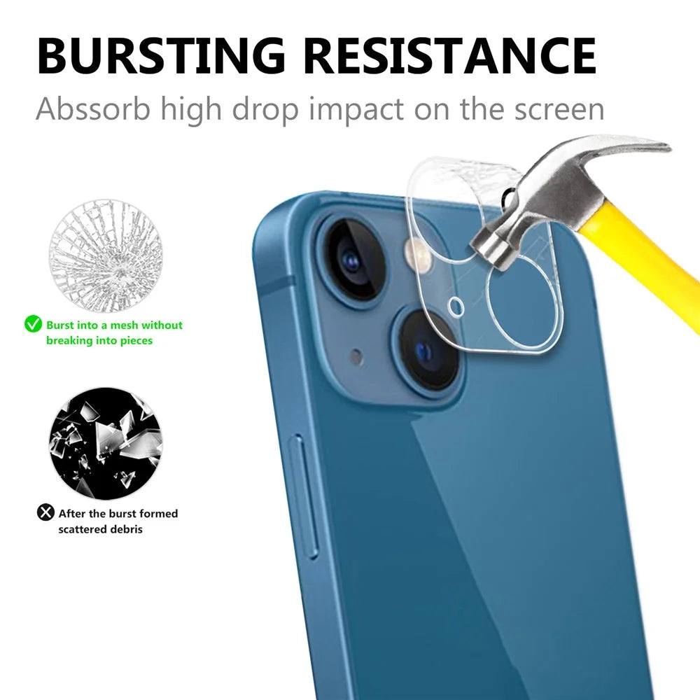 For iPhone 14 Plus 6.7 inch Full Covering High Transparency Anti-explosion AGC Glass Rear Camera Lens Protector - 2