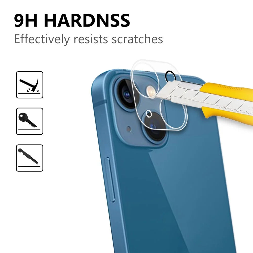 For iPhone 14 Plus 6.7 inch Full Covering High Transparency Anti-explosion AGC Glass Rear Camera Lens Protector - 3