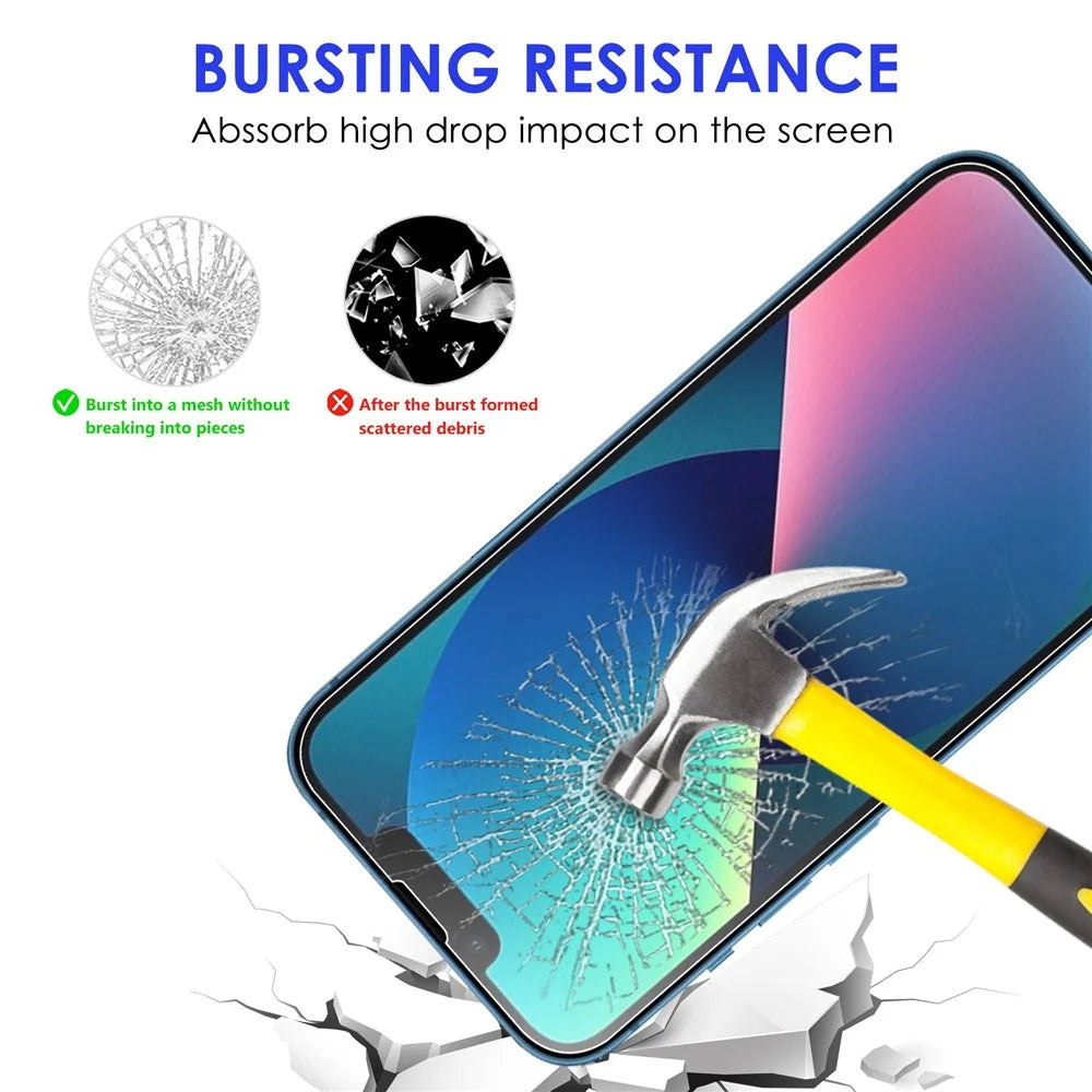 For iPhone 14 6.1 inch High Aluminum-silicon Glass Screen Protector 0.2mm Clear Arc Edges 9H Anti-Scratch Anti-Fingerprint Film - 3