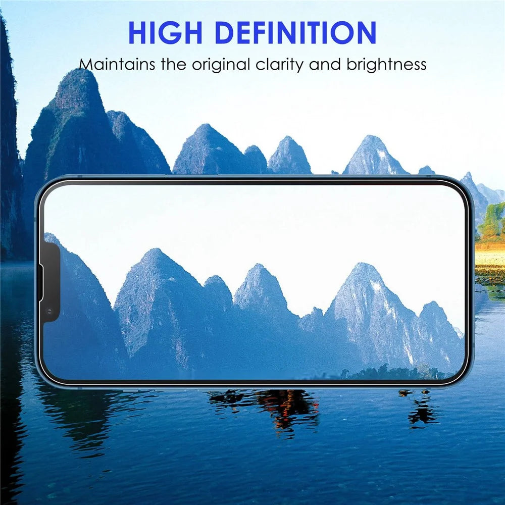 For iPhone 14 6.1 inch High Aluminum-silicon Glass Screen Protector 0.2mm Clear Arc Edges 9H Anti-Scratch Anti-Fingerprint Film - 4