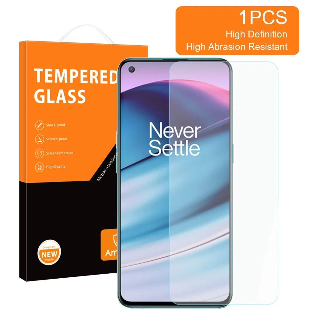AMORUS For OnePlus Nord CE 5G HD 2.5D Arc Edge Anti-explosion Screen Protector Anti-fingerprint High Aluminum-silicon Glass Film - 2