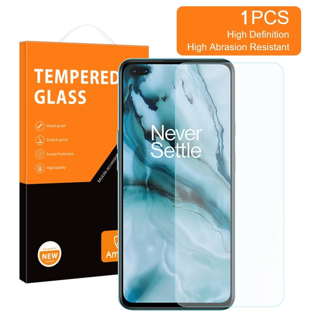AMORUS for OnePlus Nord 2.5D Arc Edge Screen Protector 9H High Aluminum-silicon Glass HD Protective Film - 2