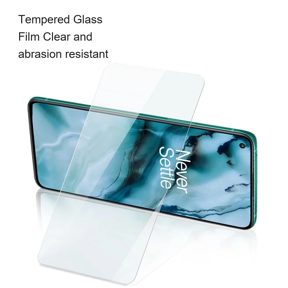 AMORUS for OnePlus Nord 2.5D Arc Edge Screen Protector 9H High Aluminum-silicon Glass HD Protective Film - 4