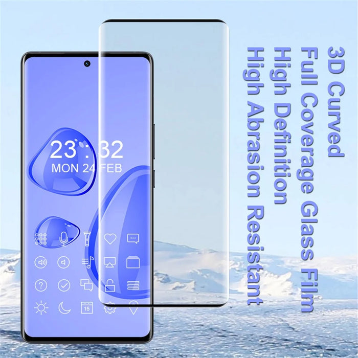 IMAK for vivo X80 5G/X80 Pro 5G/X80 Pro+ 5G Clear Screen Protector Full Coverage Side Glue 3D Curved Scratch Resistant AGC Glass Film - 4