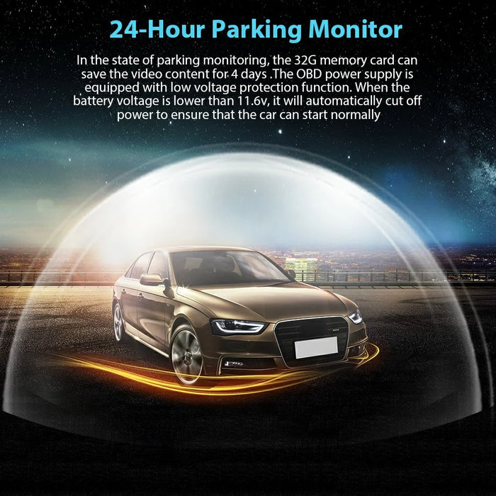 Voice Control 1080P HD Night Vision Car Camera Recorder 16MP WiFi Dash Cam - 7