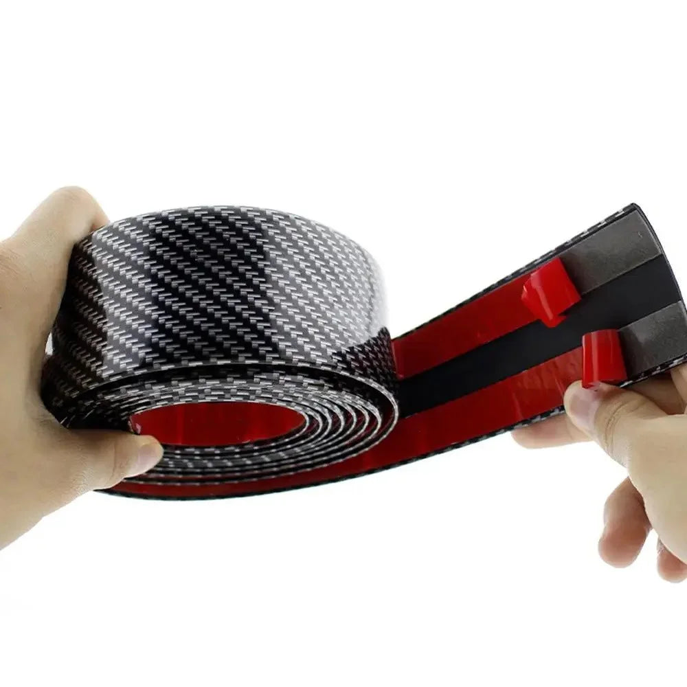 3.5cm Width Universal Car Wheel Eyebrow PVC Protector Strip Wheel Arch Fender Trim Strip, 1.5m - Carbon Fiber - 3