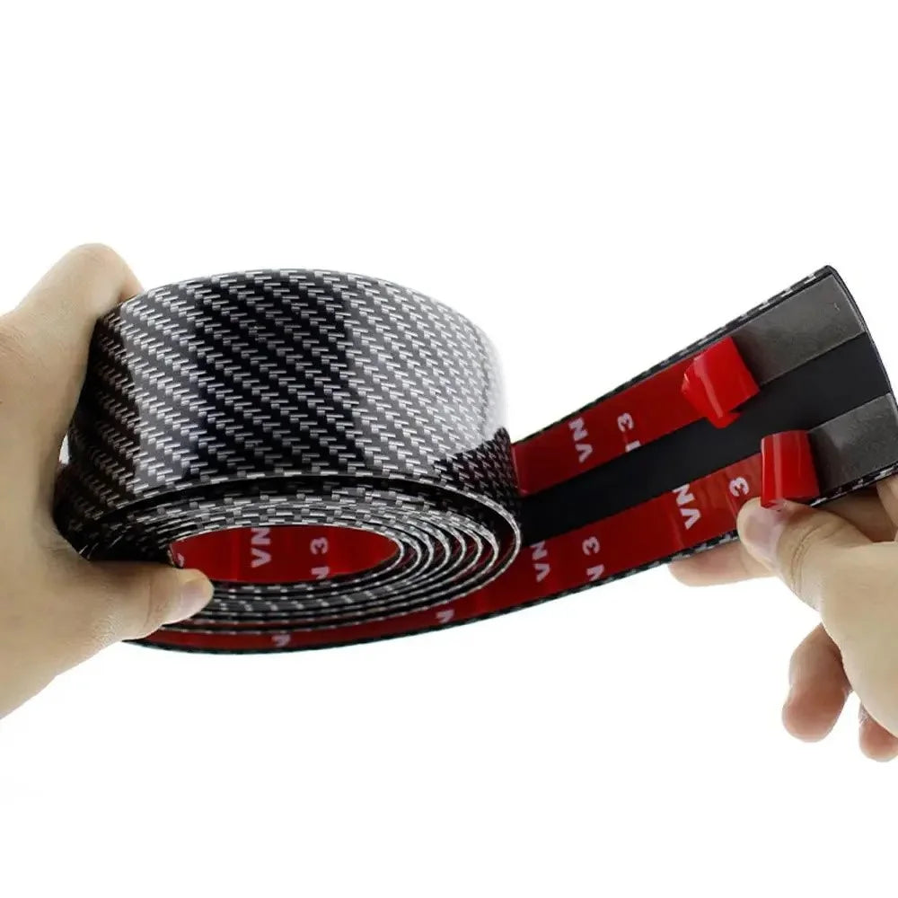 4.5cm Width Car Wheel Eyebrow Anti-Collision PVC Strip Wheel Arch Fender Trim Sticker, 1.5m - Carbon Fiber - 3