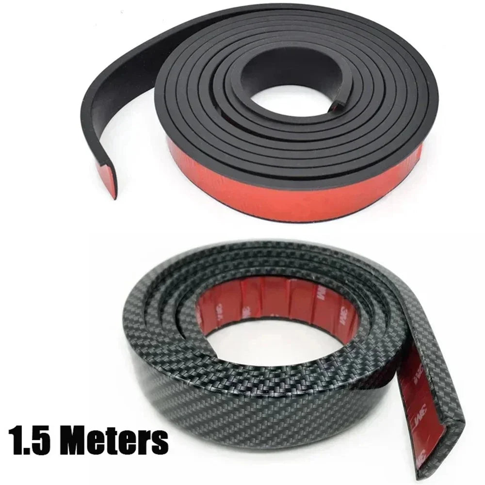4.5cm Width Car Wheel Eyebrow Anti-Collision PVC Strip Wheel Arch Fender Trim Sticker, 1.5m - Carbon Fiber - 5