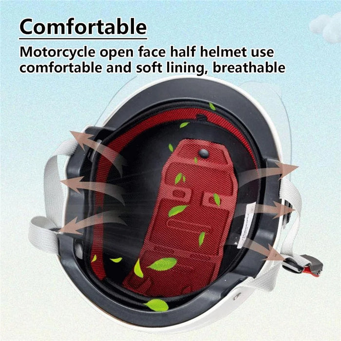Electric Bike Helmet Unisex Summer Breathable E-Bike Helmet with Transparent Short Lens - Matte Black - 5